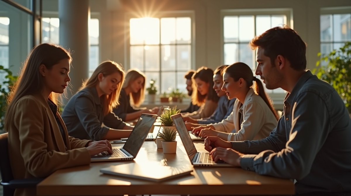 Diverse group of people participating in a global decentralized network community