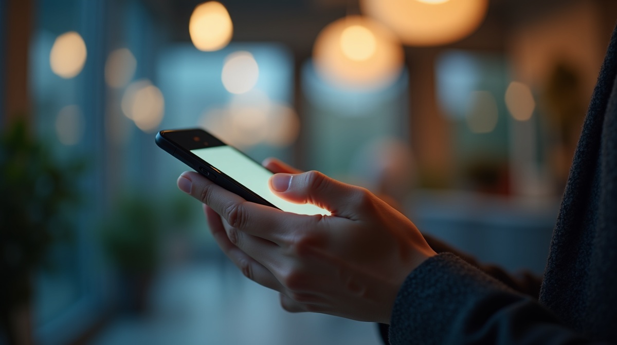 Smartphone running the Unetwork app connected to a global verification network