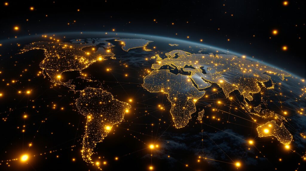 Unetwork decentralized telecom network global overview